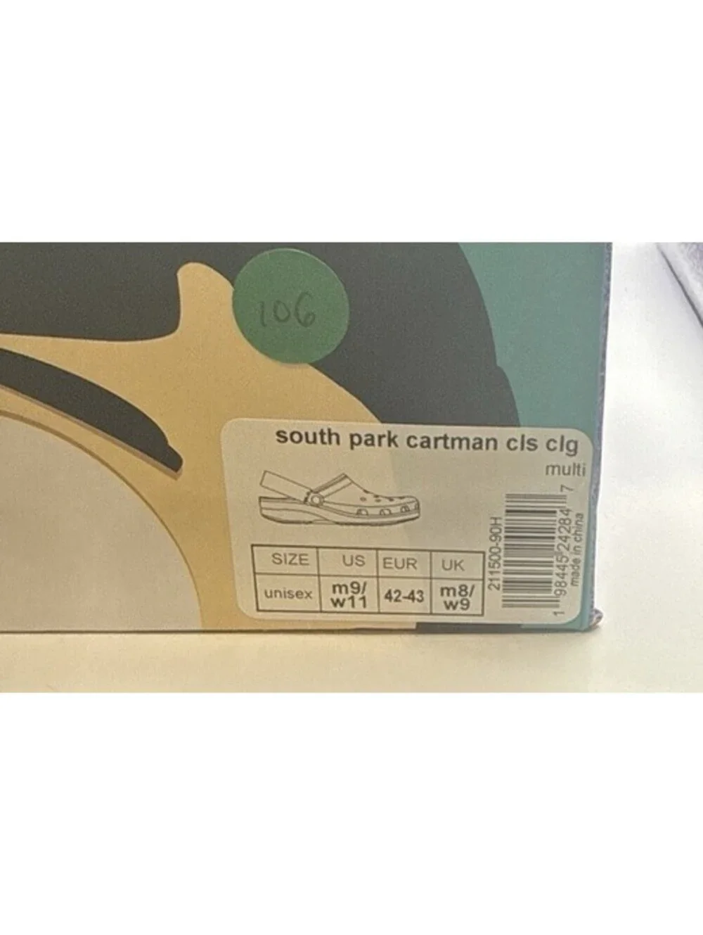 Size 9M /11W - South  Park  Cartman Classic Crocs
